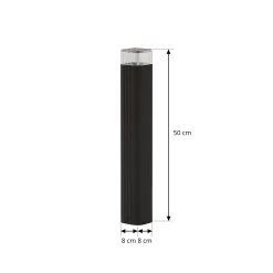 Lindby pylväsvalaisin Halvar, 50 cm, musta, IP65, GU10