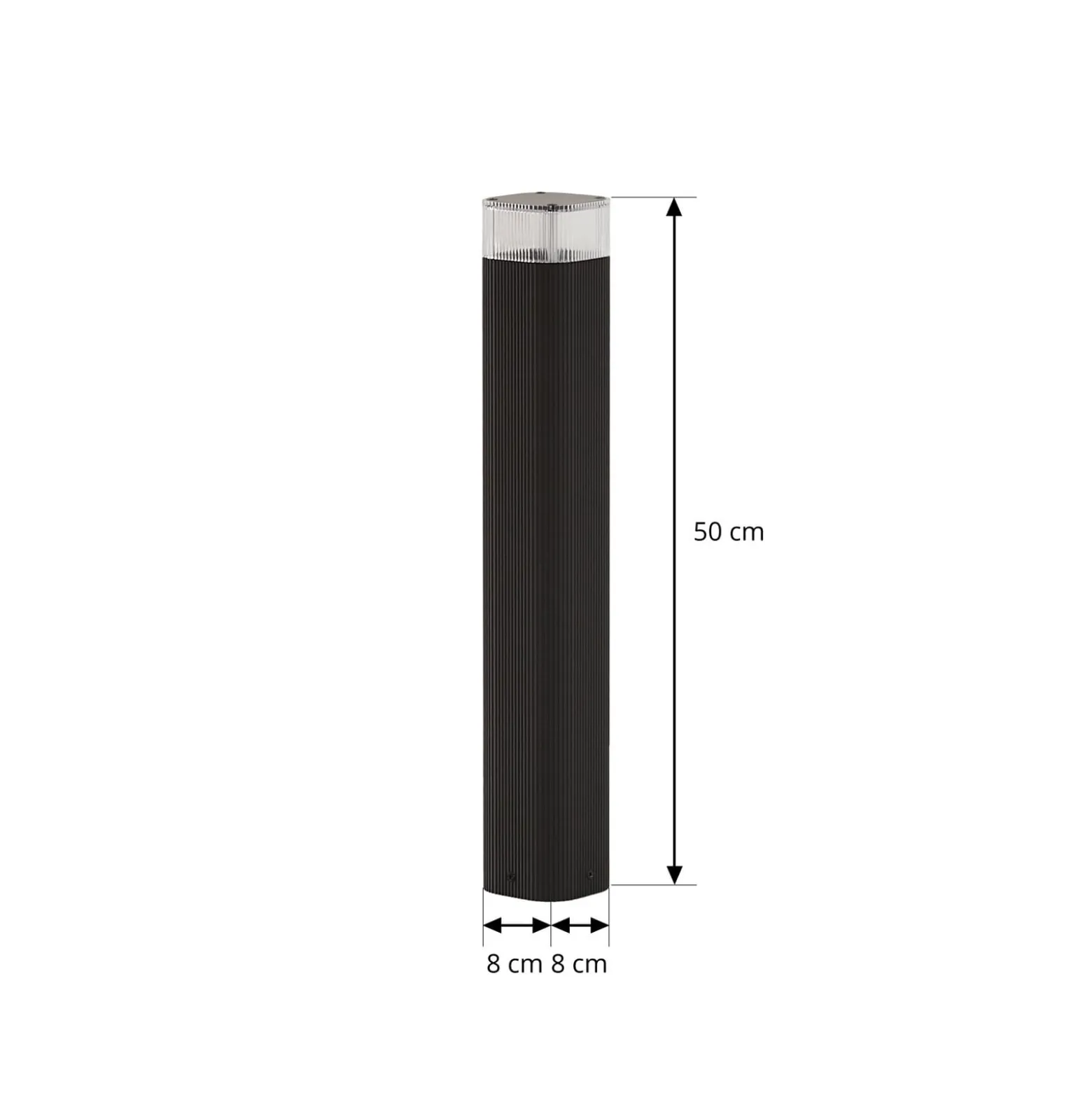 Lindby pylväsvalaisin Halvar, 50 cm, musta, IP65, GU10
