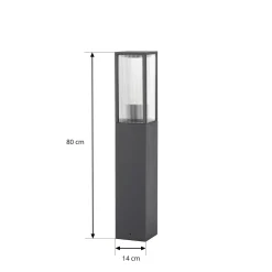 Lindby pylväsvalaisin Peldar, antrasiitti/uritettu, 80 cm