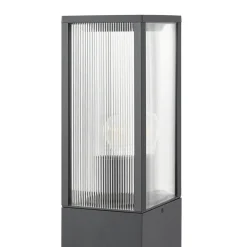 Lindby pylväsvalaisin Peldar, antrasiitti/uritettu, 80 cm