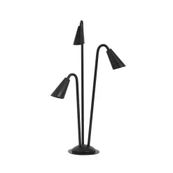Lindby pylväsvalaisin Sorvete, musta, metalli, 3-lamppuinen, 83 cm