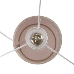 Lindby pöytävalaisin Elfie, Ø 35 cm, beige, pellava, E27