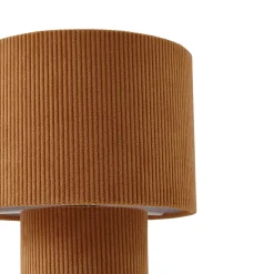 Lindby pöytävalaisin Jone, vaaleanruskea, tekstiili, 30 cm korkea, E27