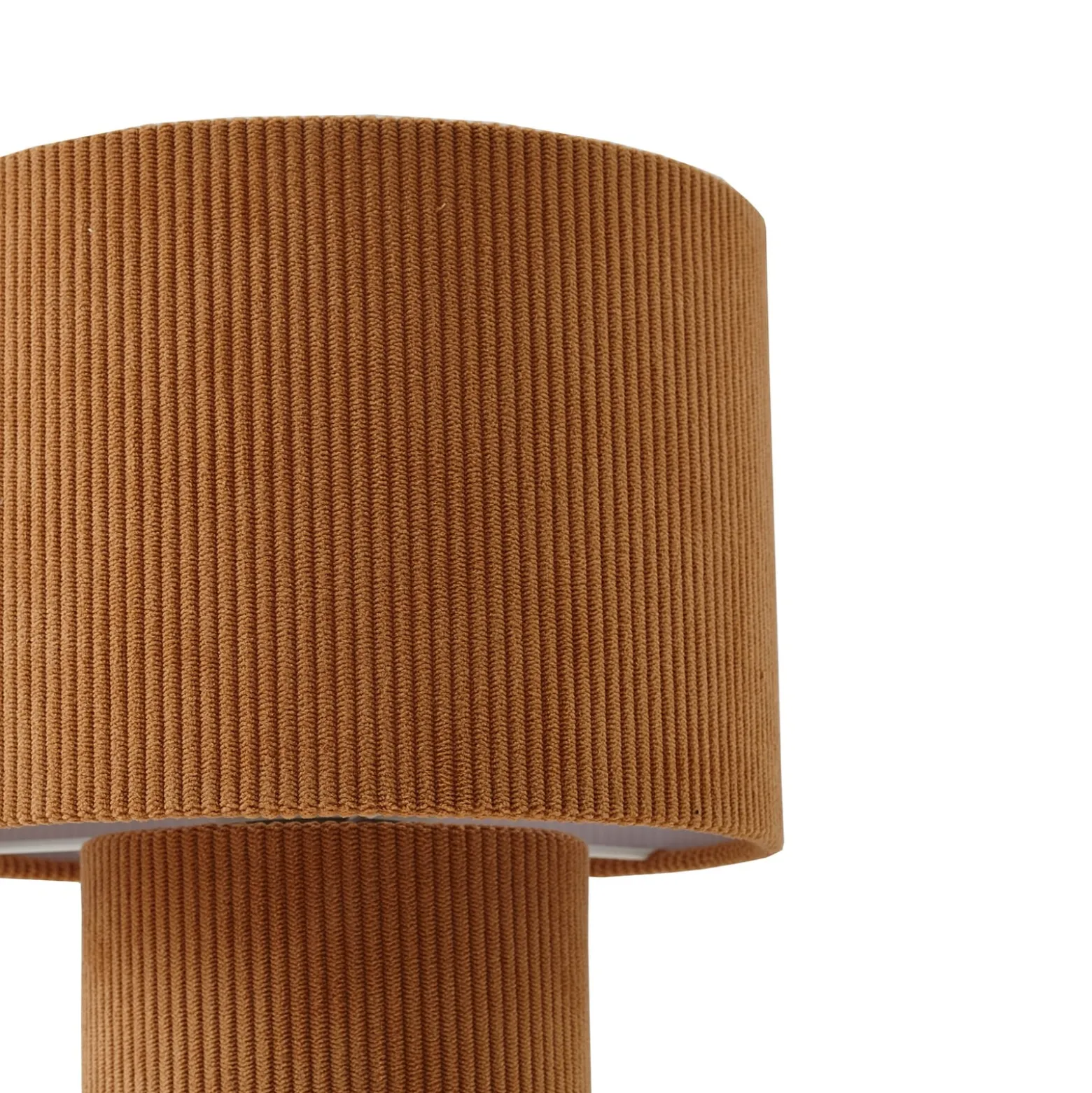 Lindby pöytävalaisin Jone, vaaleanruskea, tekstiili, 30 cm korkea, E27