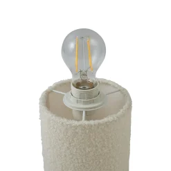 Lindby pöytävalaisin Jone, valkoinen, tekstiili, 30 cm