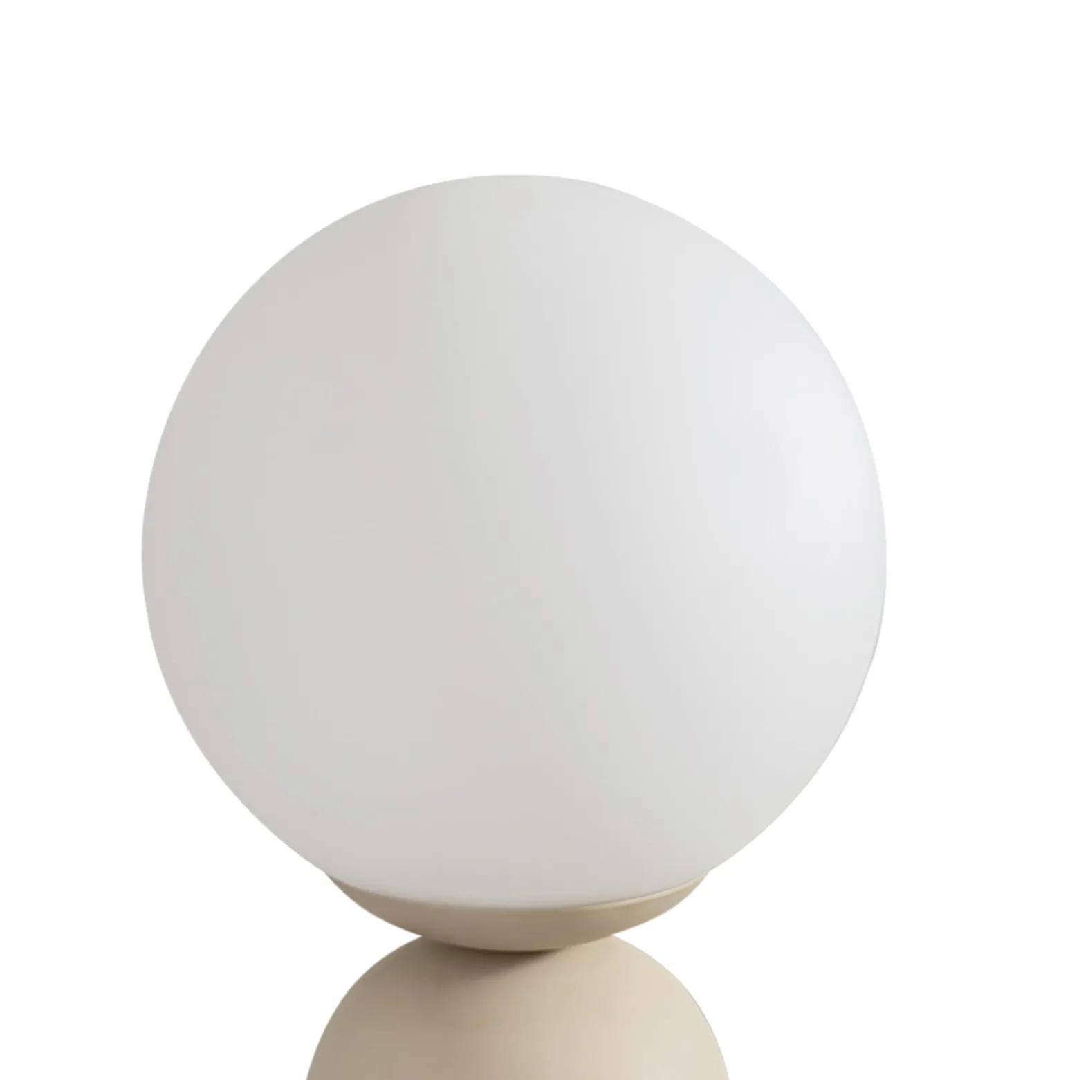 Lindby pöytävalaisin Lennes, beige, lasi, Ø 20 cm