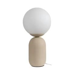 Lindby pöytävalaisin Lennes, beige, lasi, Ø 20 cm