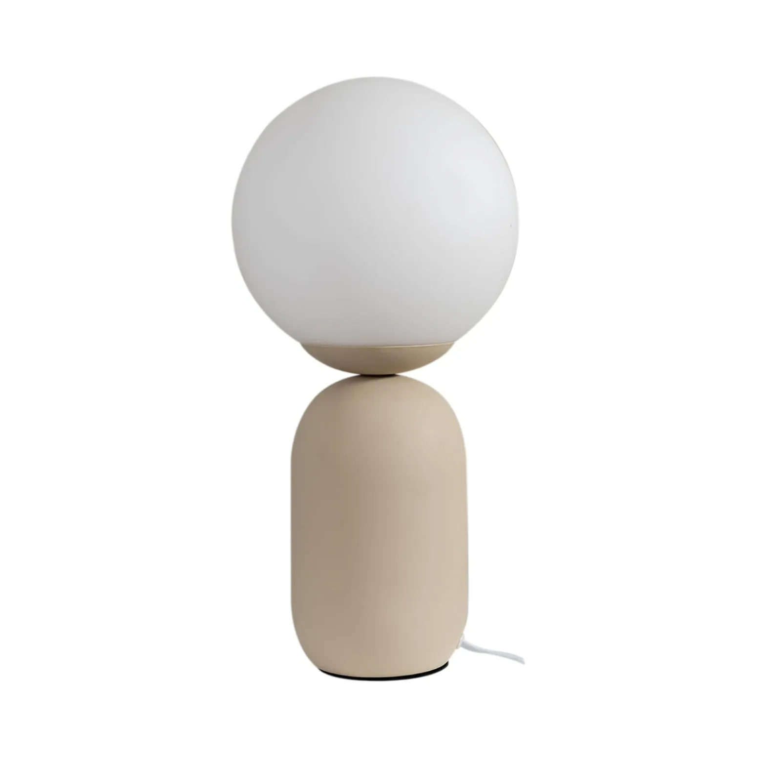 Lindby pöytävalaisin Lennes, beige, lasi, Ø 20 cm