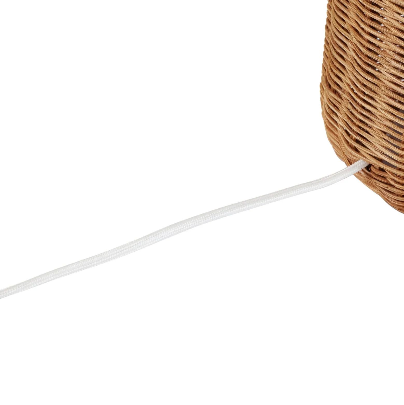 Lindby pöytävalaisin Lirenda, korkeus 52 cm, rottinki, luonnonväri/valkoinen