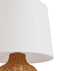 Lindby pöytävalaisin Lirenda, korkeus 52 cm, rottinki, luonnonväri/valkoinen