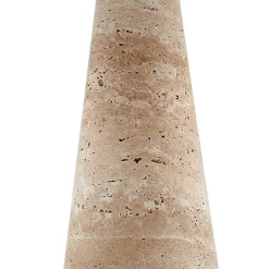 Lindby pöytävalaisin Magritt, beige, metalli, kivi, 41 cm