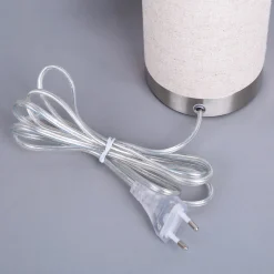 Lindby pöytävalaisin Ronja, korkeus 26 cm, kermanvärinen, tekstiili