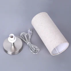 Lindby pöytävalaisin Ronja, korkeus 26 cm, kermanvärinen, tekstiili