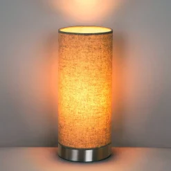 Lindby pöytävalaisin Ronja, korkeus 26 cm, kermanvärinen, tekstiili