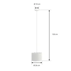 Lindby riippuvalaisin Aralena, valkoinen, metalli, Ø 26 cm