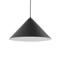 Lindby riippuvalaisin Clarine, musta/valkoinen, Ø 50 cm, metallia