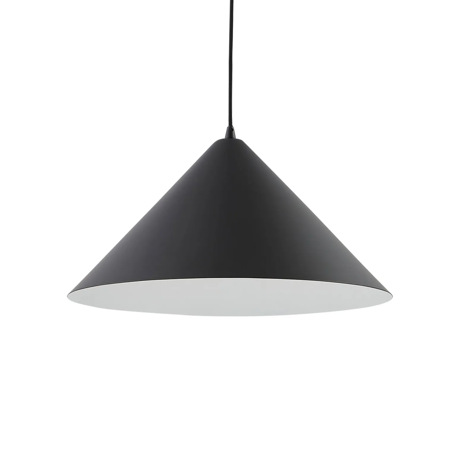Lindby riippuvalaisin Clarine, musta/valkoinen, Ø 50 cm, metallia