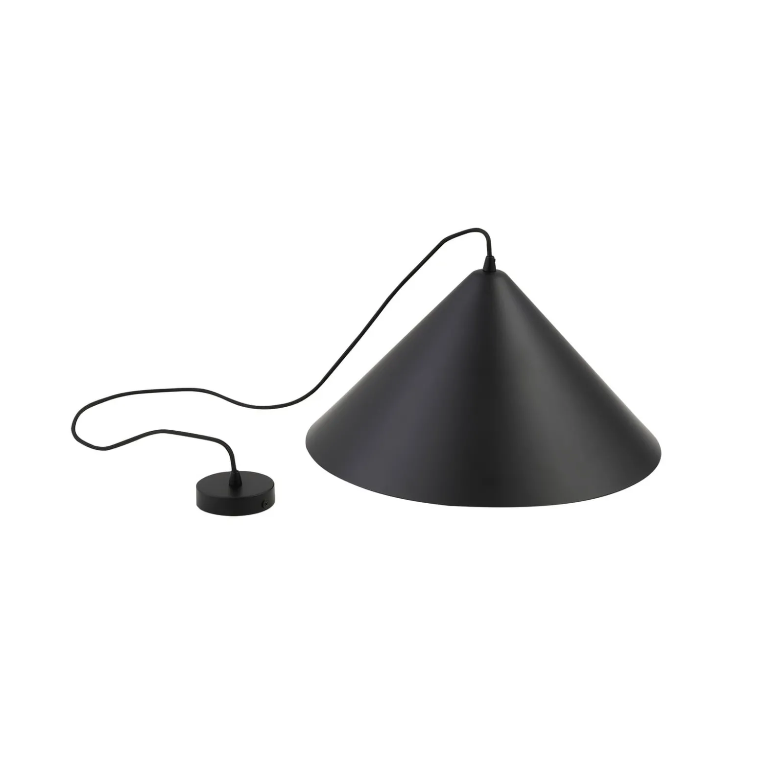Lindby riippuvalaisin Clarine, musta/valkoinen, Ø 50 cm, metallia