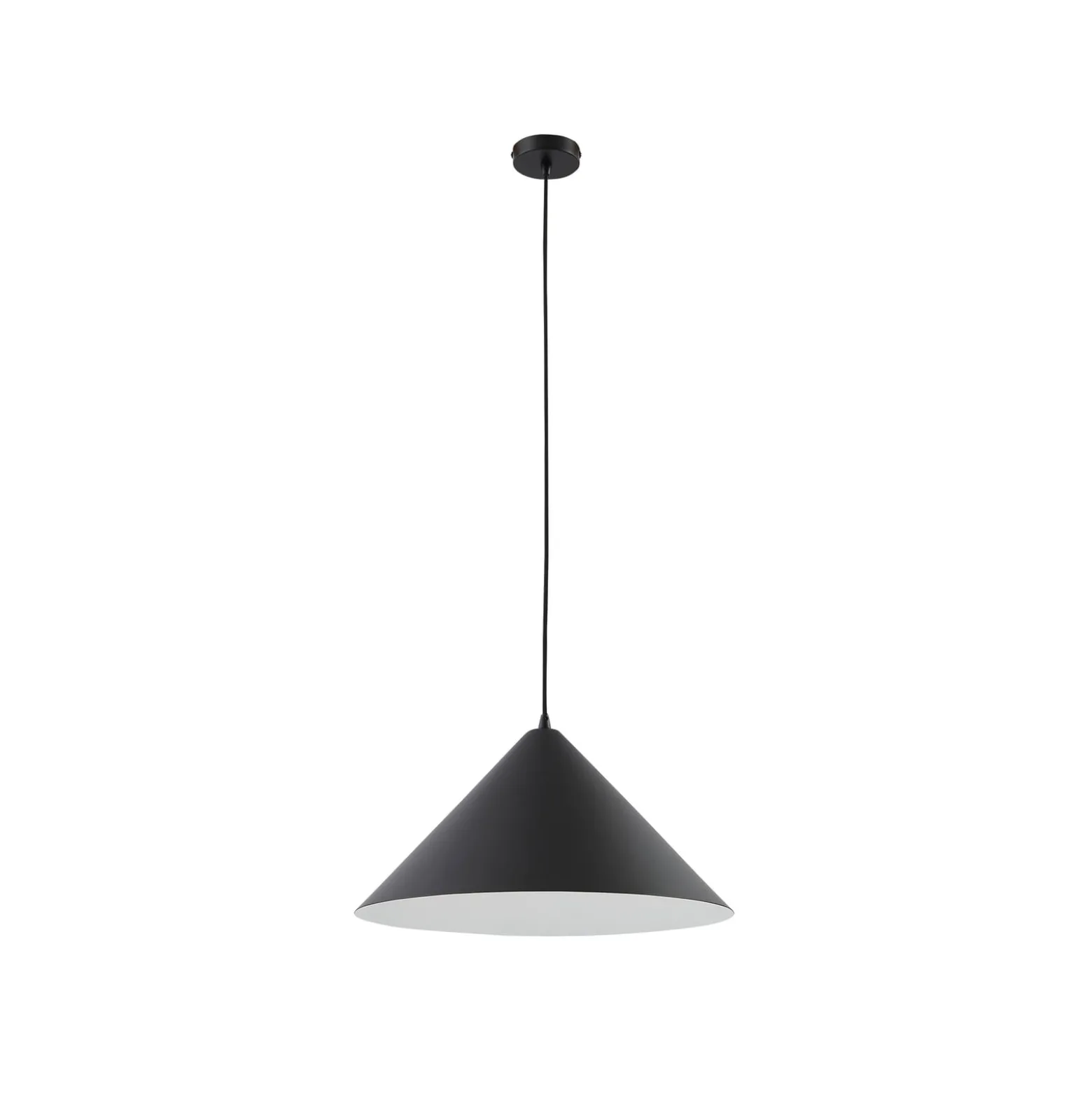 Lindby riippuvalaisin Clarine, musta/valkoinen, Ø 50 cm, metallia