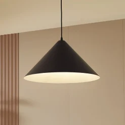 Lindby riippuvalaisin Clarine, musta/valkoinen, Ø 50 cm, metallia