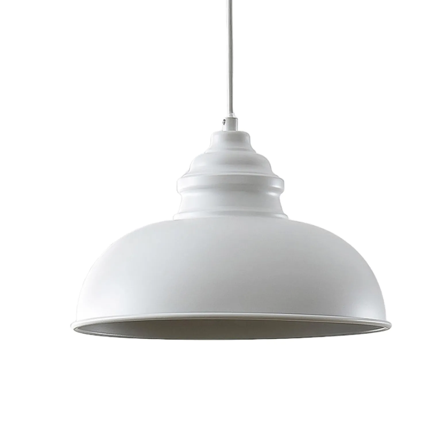 Lindby Riippuvalaisin Cliona, valkoinen, metalli, Ø 31 cm, E27