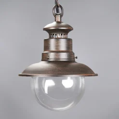 Lindby riippuvalaisin Eddie, ruoste, metalli, IP44, E27