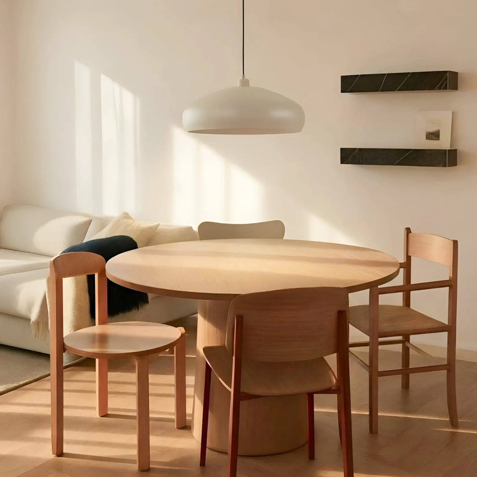 Lindby Riippuvalaisin Elover, beige, Ø 45 cm, rautainen