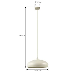 Lindby Riippuvalaisin Elover, beige, Ø 45 cm, rautainen