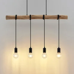 Lindby riippuvalaisin Ferris, 4-valo, 90cm, puu, E27