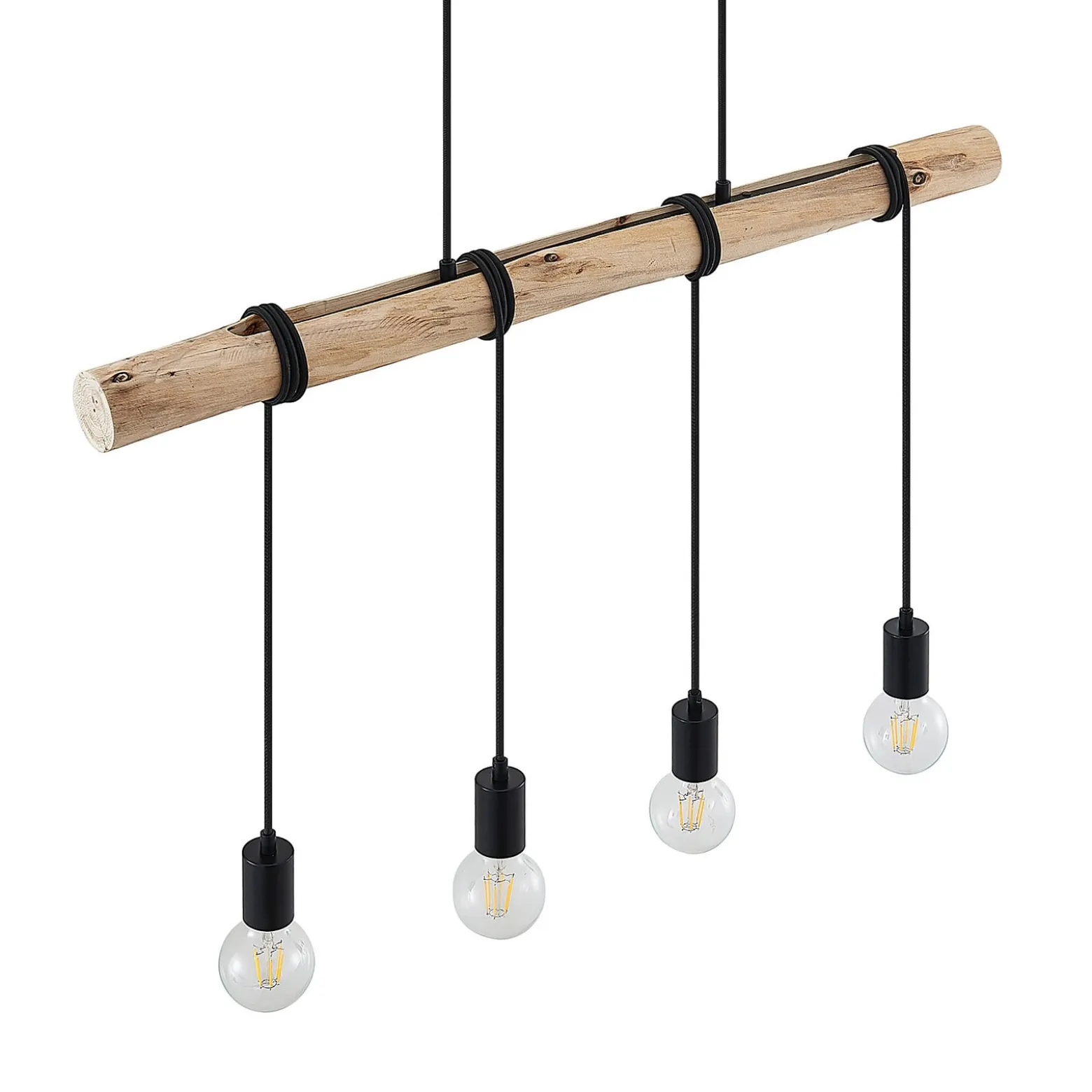 Lindby riippuvalaisin Ferris, 4-valo, 90cm, puu, E27