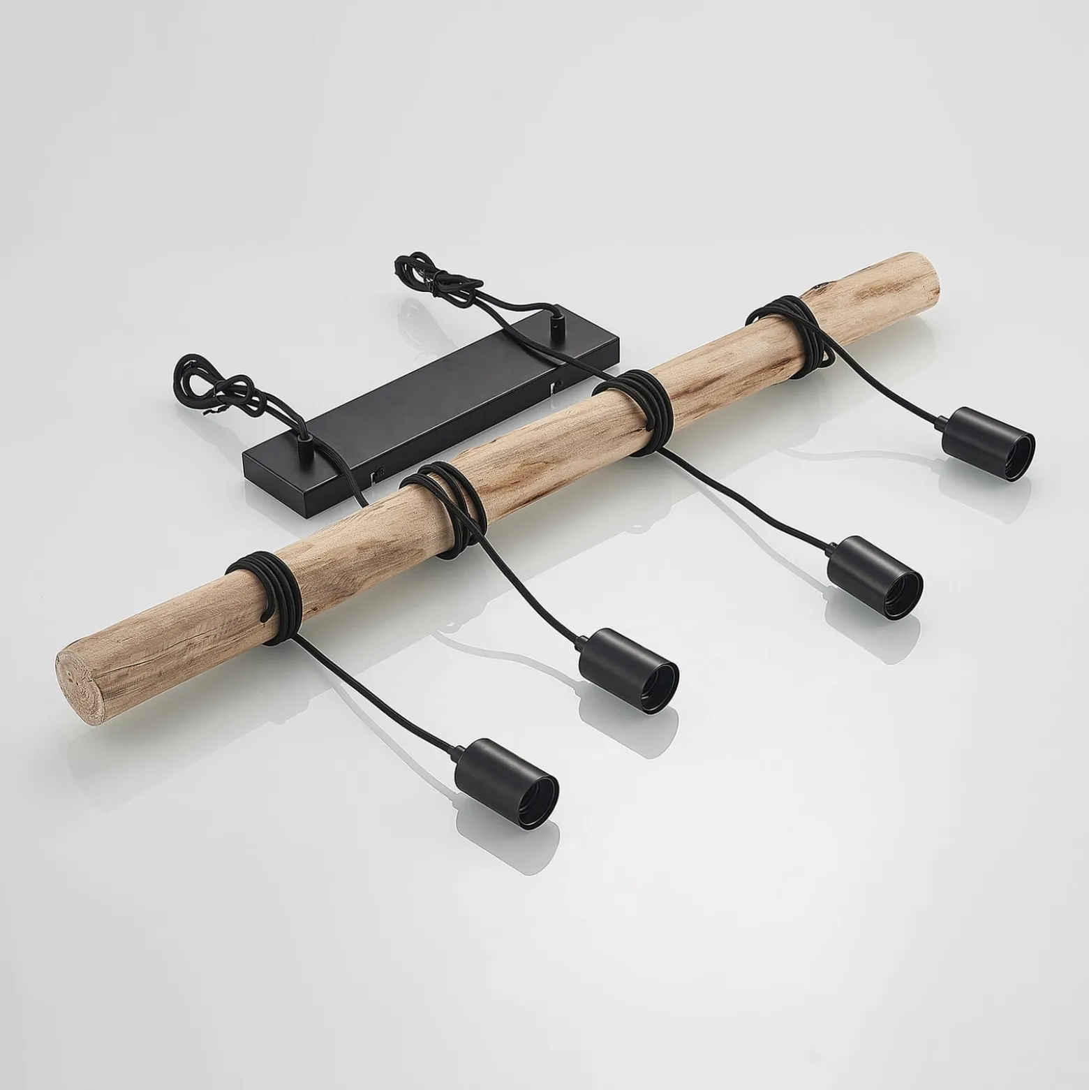 Lindby riippuvalaisin Ferris, 4-valo, 90cm, puu, E27