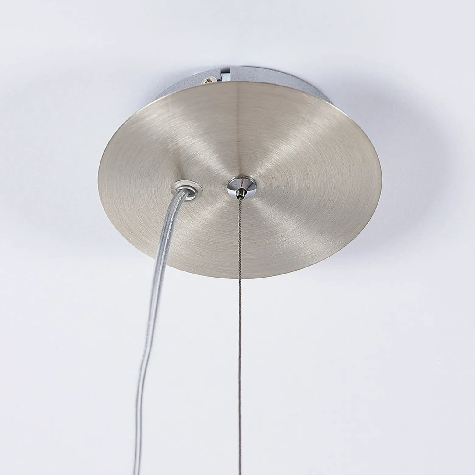 Lindby Riippuvalaisin Ginevra, Ø 38 cm, valkoinen, lasi, E27
