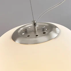Lindby Riippuvalaisin Ginevra, Ø 38 cm, valkoinen, lasi, E27