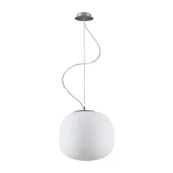 Lindby Riippuvalaisin Ginevra, Ø 38 cm, valkoinen, lasi, E27