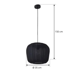Lindby Riippuvalaisin Helin, musta, Ø 35 cm, kangasta