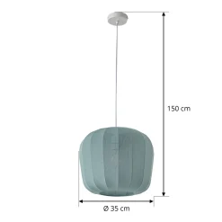 Lindby Riippuvalaisin Helin, sininen, Ø 35 cm, kangasta