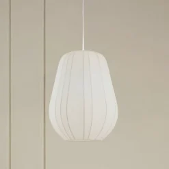 Lindby Riippuvalaisin Helin, valkoinen, Ø 30 cm, kangasta