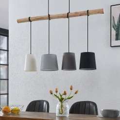 Lindby riippuvalaisin Hinai, musta/harmaa/valkoinen, tekstiili, 116cm