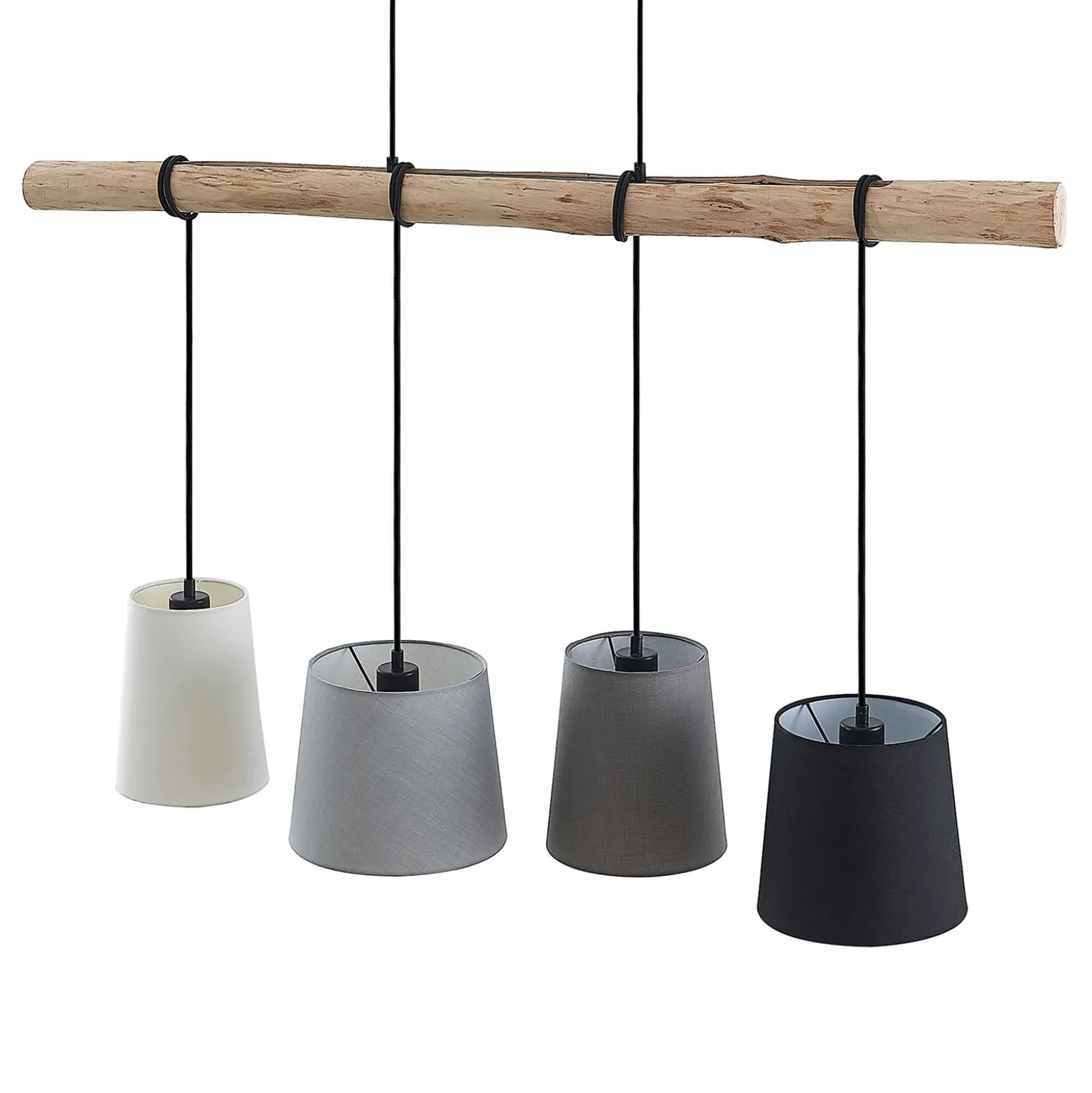 Lindby riippuvalaisin Hinai, musta/harmaa/valkoinen, tekstiili, 116cm