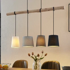 Lindby riippuvalaisin Hinai, musta/harmaa/valkoinen, tekstiili, 116cm