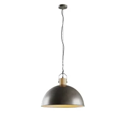 Lindby riippuvalaisin Holgar, vihreä, puu, metalli, Ø 45 cm, E27