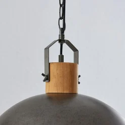 Lindby riippuvalaisin Holgar, vihreä, puu, metalli, Ø 45 cm, E27