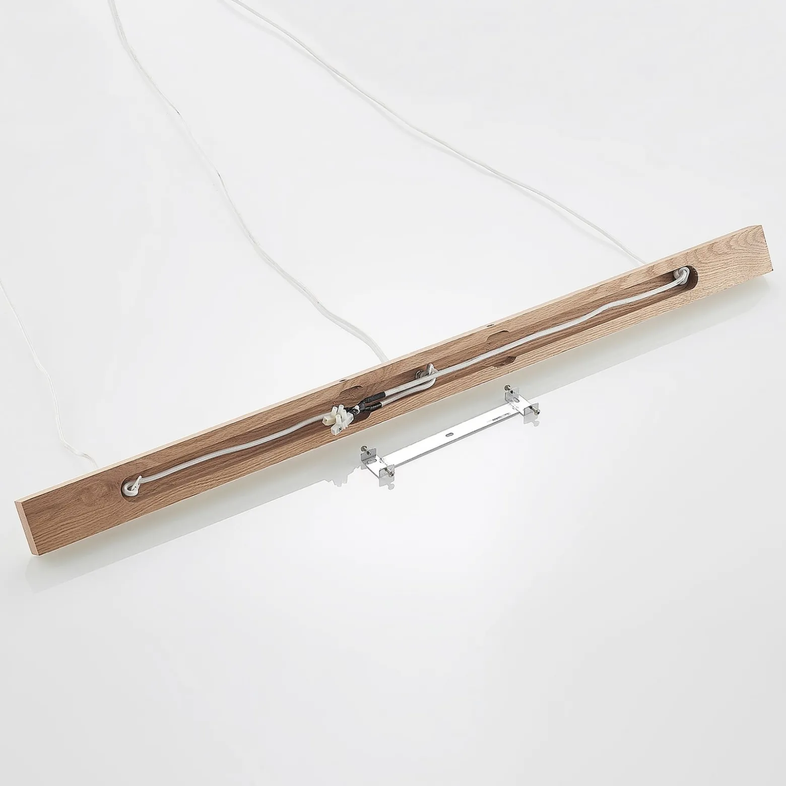 Lindby riippuvalaisin Imarin, 3-valo, valkoinen, tekstiili, 100cm