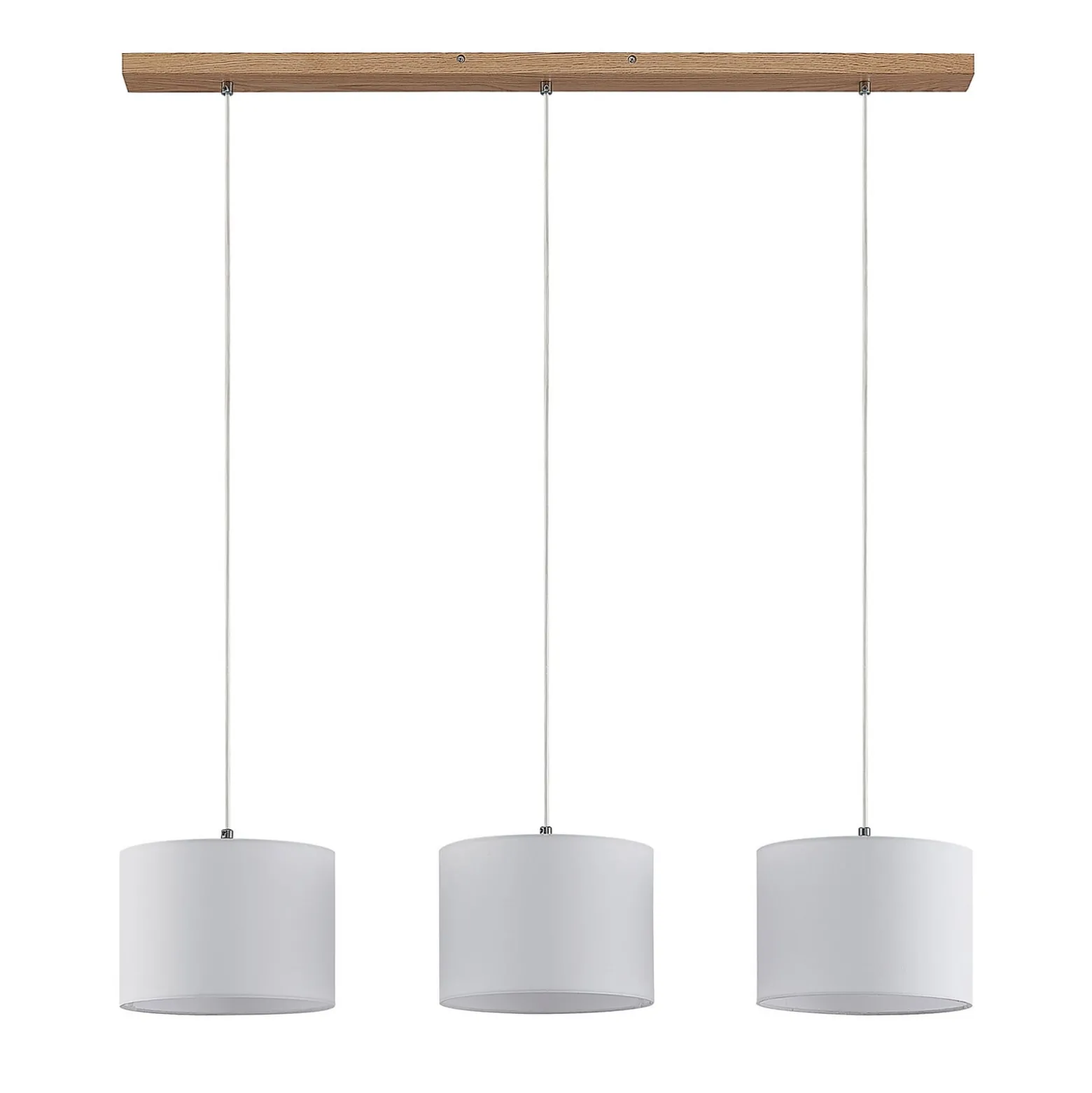Lindby riippuvalaisin Imarin, 3-valo, valkoinen, tekstiili, 100cm