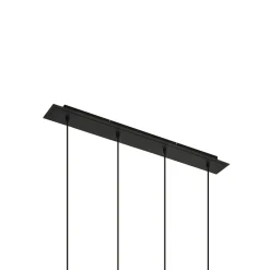 Lindby Riippuvalaisin Joffrey, 76 cm, musta, 4-lamppuinen, GU10