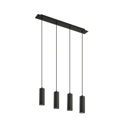 Lindby Riippuvalaisin Joffrey, 76 cm, musta, 4-lamppuinen, GU10