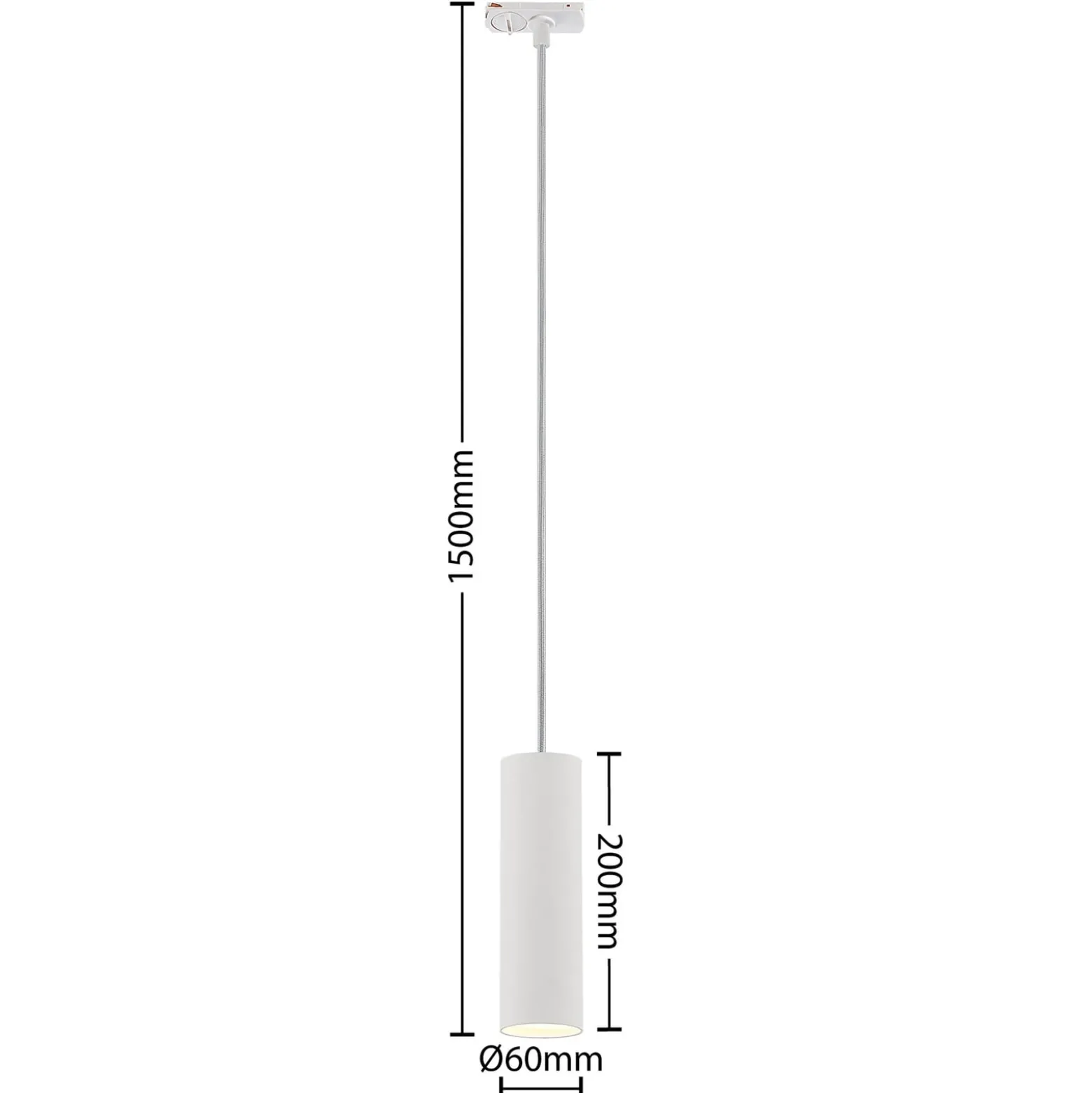 Lindby Riippuvalaisin Linaro, 20 cm, valkoinen, 1-vaihe, GU10