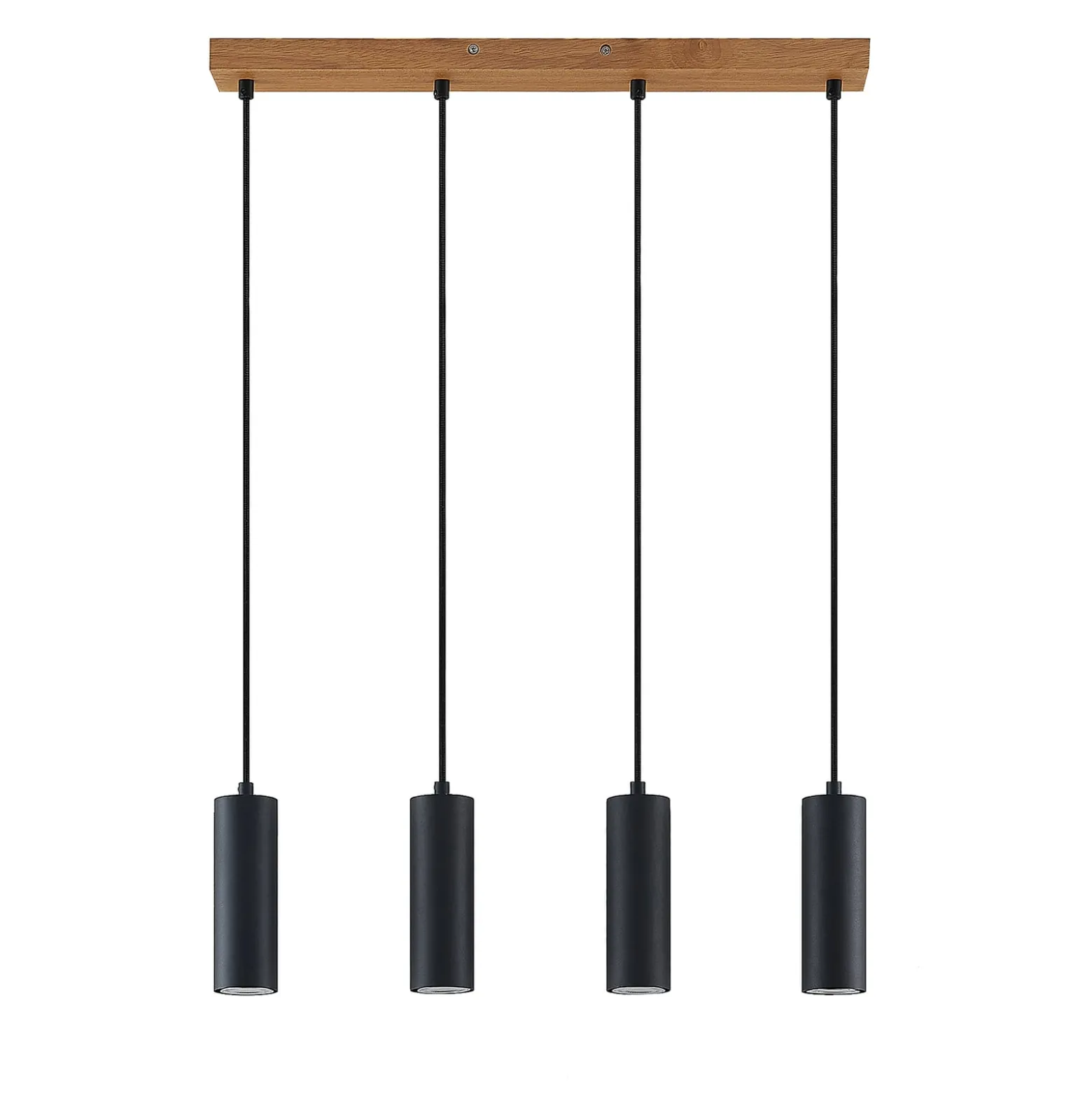 Lindby-riippuvalaisin Maniva. 60 cm, 4-valo, musta, GU10