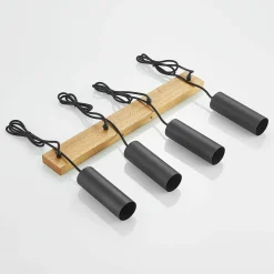 Lindby-riippuvalaisin Maniva. 60 cm, 4-valo, musta, GU10
