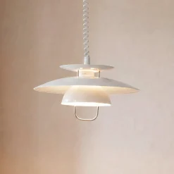 Lindby riippuvalaisin Nadija, valkoinen, 43 cm, korkeussäädettävä, E27